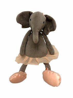 Jellycat Dancing Darcey Elephant Peach Tulle Skirt and Ballerina Shoes